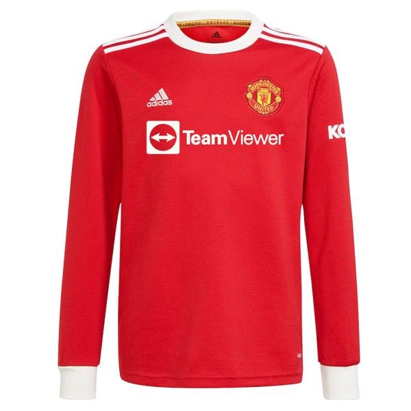 Tailandia Camiseta Manchester United Primera Equipación ML 2021/2022 Rojo